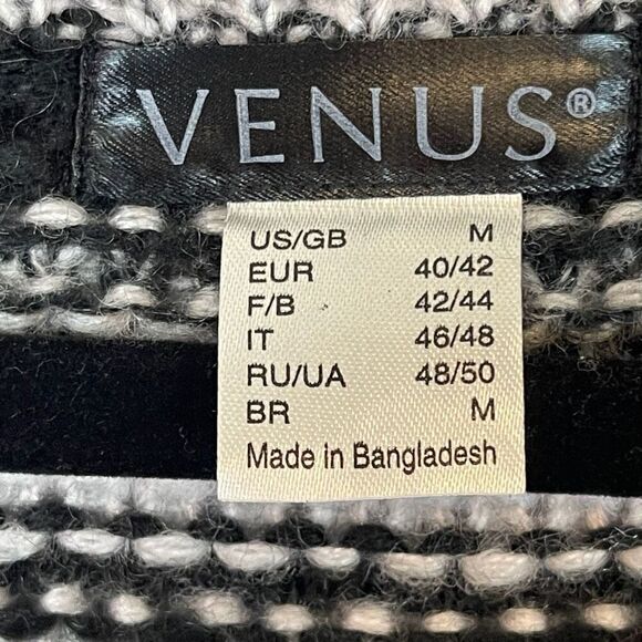 VENUS Sweater Women's Medium Multicolor Oversized Striped Long Sleeve Pullover - Picture 4 of 14